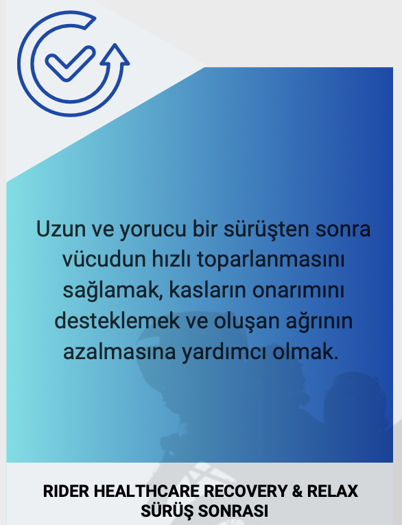 RIDER HEALTHCARE RECOVERY & RELAX KLİNİK VERİLER / ÇALIŞMALAR