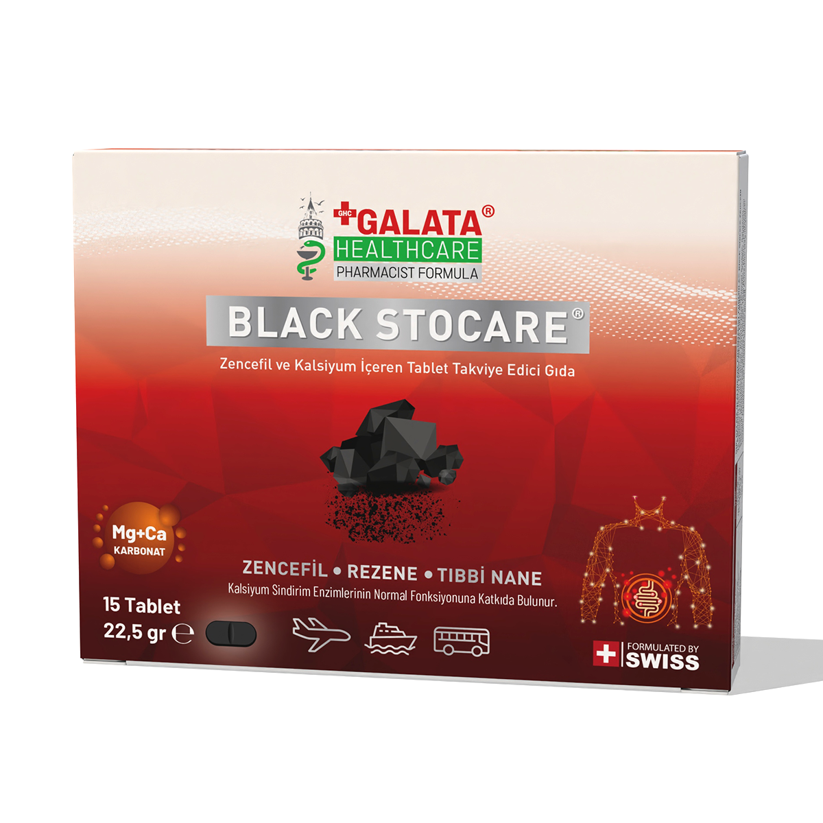 GALATA HEALTHCARE BLACK STOCARE 15 TABLETS