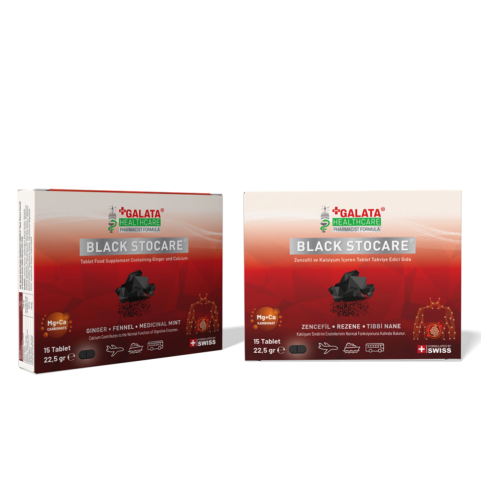 GALATA HEALTHCARE BLACK STOCARE 15 TABLETS