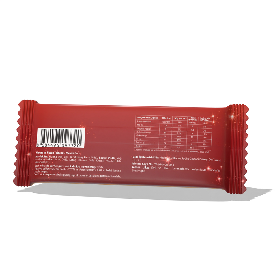 Fruit Bar (with Dates and Flaxseed)