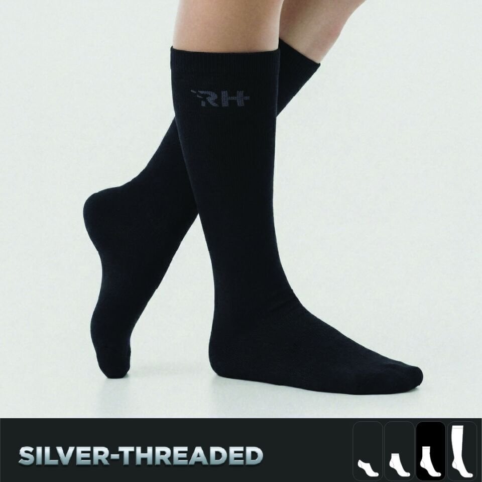 Rider Healthcare ProRide Gümüş İplikli Dizaltı Çorap