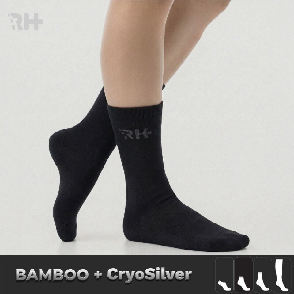 Cryo Silver + Bambu Soket Gümüş İplikli Çorap