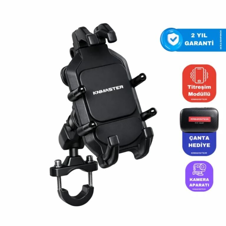KNMASTER TT-860 Anti-Vibration Motorcycle Phone Holder – Universal Fit for All Motorcycles