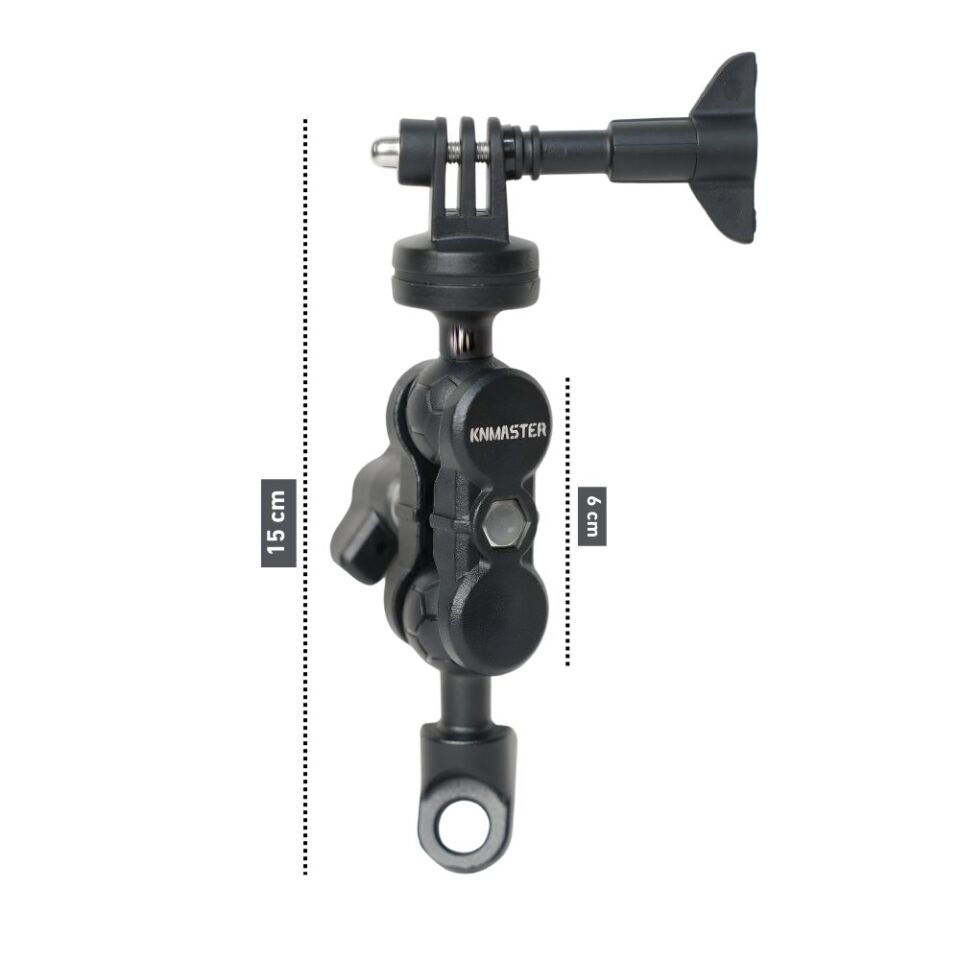 KNMASTER MC110 – 360° Adjustable Motorcycle Mirror Mount Action Camera Holder