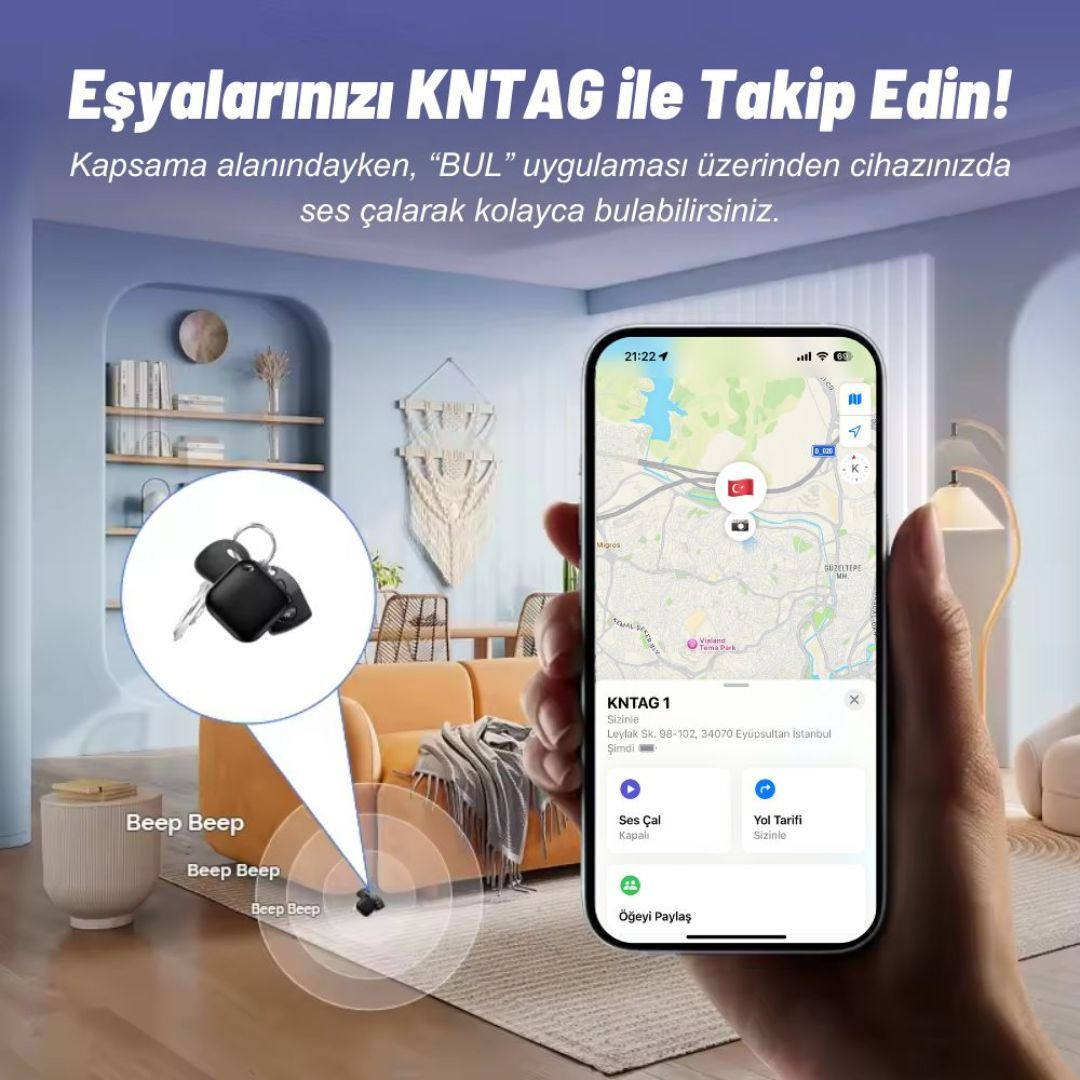 KNMASTER KNTAG 1 4´LÜ Apple Uyumlu – Akıllı Takip Cihazı