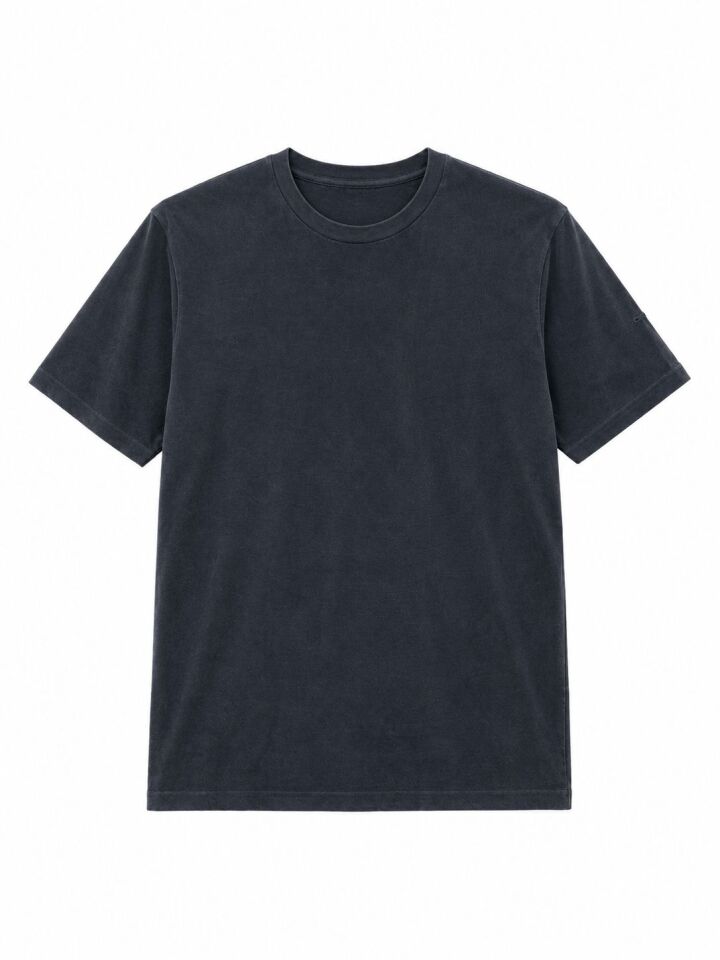 Tencel Okaliptus Lifli Premium Oversize Kısa Kollu T-Shirt - Antrasit