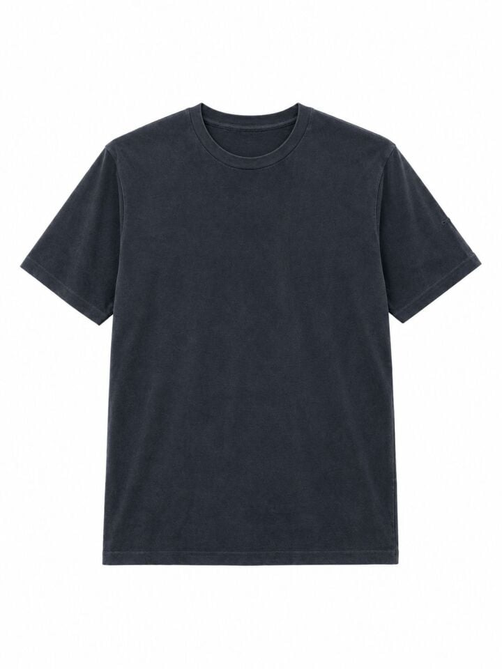 Tencel Okaliptus Lifli Premium Oversize Kısa Kollu T-Shirt - Antrasit